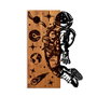 Wallity Cosmic Escultura de pared de madera y metal nogal y negro
